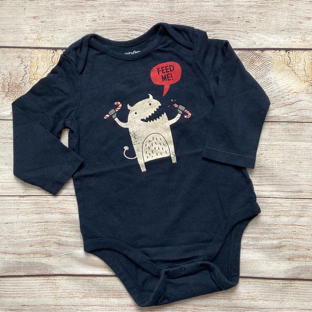 Baby Gap Monster Long Sleeve Bodysuit Boys 12-18 Months
